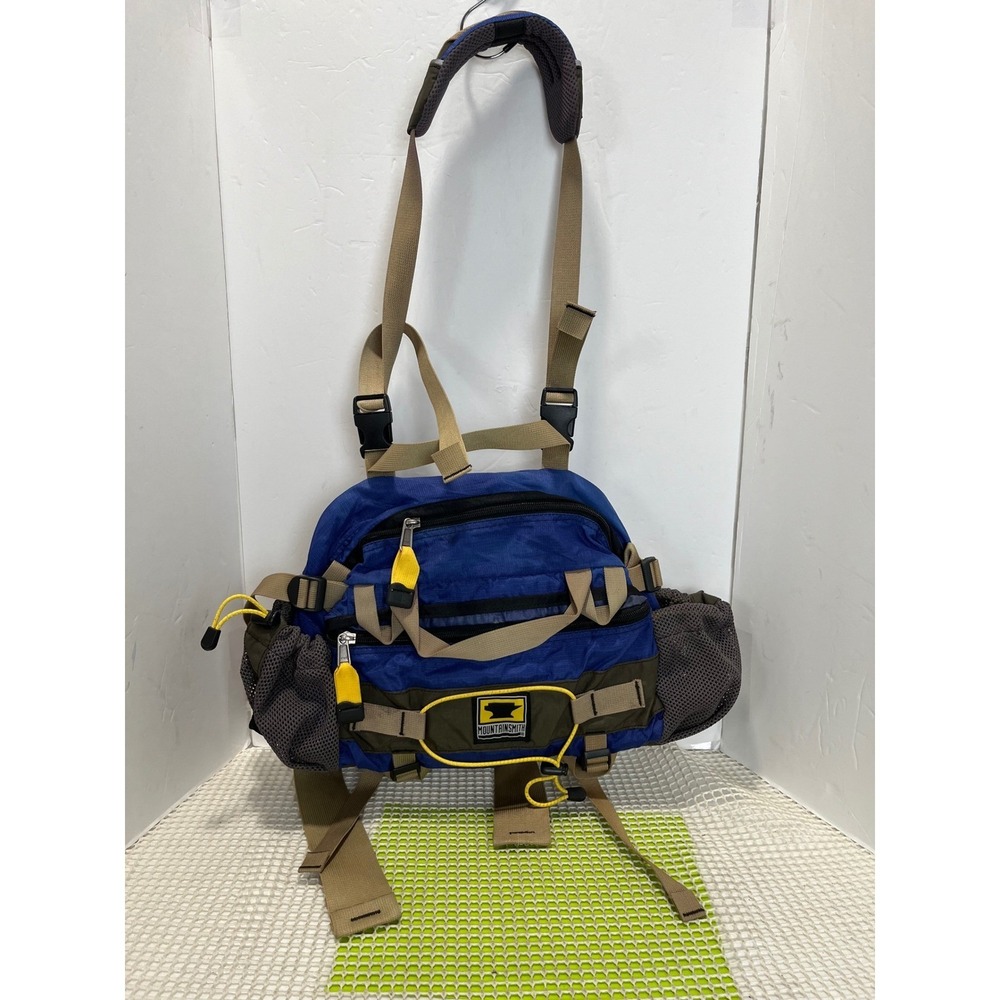 Mountainsmith Day Lumbar Pack Blue Tan Hiking Waist Bag w/ Strap*light stn good
